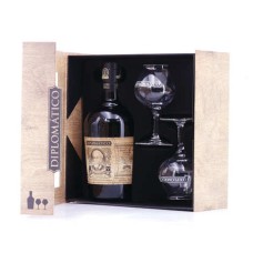 Diplomatico seleccion de la familia rum - caixa com 2 copos