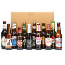 Caixa de presente com 12 cervejas do mundo