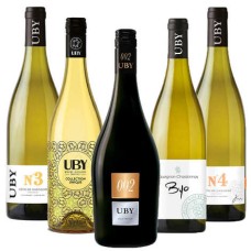 Seleção de descoberta com 5 vinhos brancos Domaine UBY