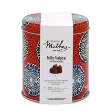 Trufas sofisticadas com casca de laranja cristalizada - Caixa de metal
