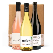 Caixa de degustação com 3 garrafas de vinhos da Occitânia