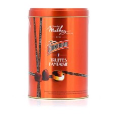 Trufas de cacau Cointreau em lata decorada