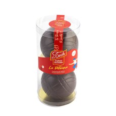 Conjunto de duas bolas de chocolate amargo para petanca (caixa de 165g)