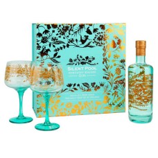 Gin Silent Pool 70cl + 2 copos - Gin da Inglaterra, 43% de teor alcoólico.