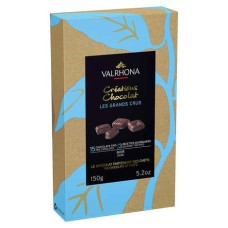 Caixa de presente com 15 chocolates finos amargos Valrhona