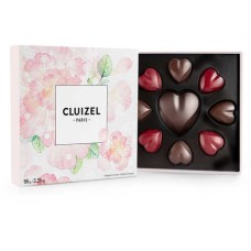 Caixa Flores Preciosas - 9 corações de chocolate Cluizel