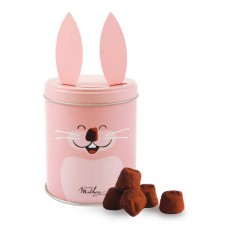 Trufas de açúcar cristalizadas e sofisticadas - Caixa de lata em formato de coelho (lata de metal de 100g)