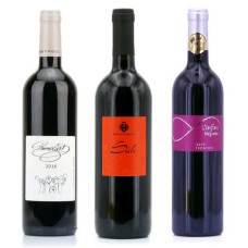 Conjunto de descoberta com 3 vinhos tintos varietais (Prunelart, Negrette e Nero d'Avola)