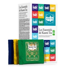 Caixa com 24 sachês de chá e infusões Kusmi Tea - Organic Essentials (Caixa de presente com 24 sachês de musselina)