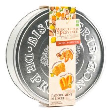 Caixa de biscoitos orgânicos - Amêndoas crocantes, canistrelli de limão, biscoitos de flor de laranjeira (caixa de 320g)