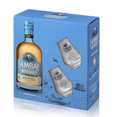 Irish Whiskey Lambay Small Batch Blend - Irish Whiskey 40% + 2 copos