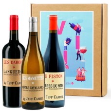 Trilogia familiar de Jeff Carrel - caixa de presente com 3 vinhos