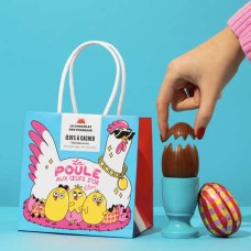 Pacote azul com 5 ovos de chocolate ao leite para esconder (pacote de 110g (5 ovos))