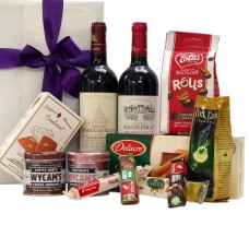 Dois vinhos franceses de primeira linha e iguarias belgas deliciosas.