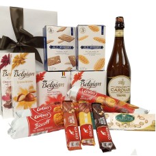 Cerveja belga de luxo com doces belgas