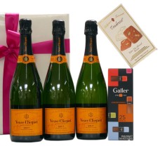 Trio Veuve Clicquot, Chocolate Belga e Biscoitos Belgas