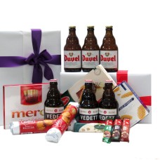 Pacote de cerveja belga com doces belgas