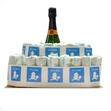 Bolo de Mimos Viva um Menino com Veuve Clicquot