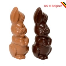 Duo Coelhinhos Risonhos de chocolate Callebaut 12 cm M, D