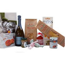 Pacote de presente italiano com um delicioso Prosecco