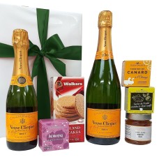 Kit de aperitivos Veuve Clicquot super luxuoso para presente.