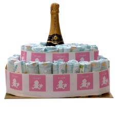 Bolo de Mimos: É uma Menina com Champanhe