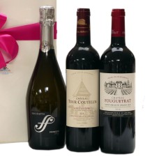 Espumante italiano acompanhado de dois excelentes vinhos franceses.