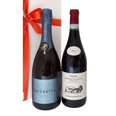 Vinho tinto italiano e Prosecco para apreciar.