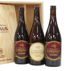 Trio de cervejas belgas de luxo: 2 clássicas e 1 tripla.