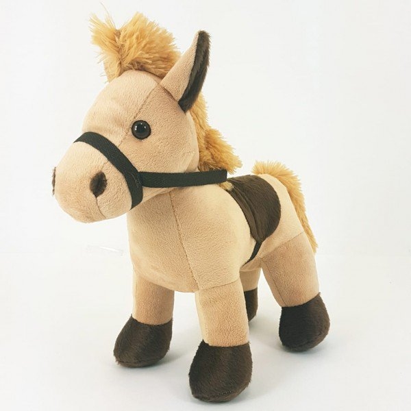Cavalo de pelúcia 25 cm - Marrom bebê