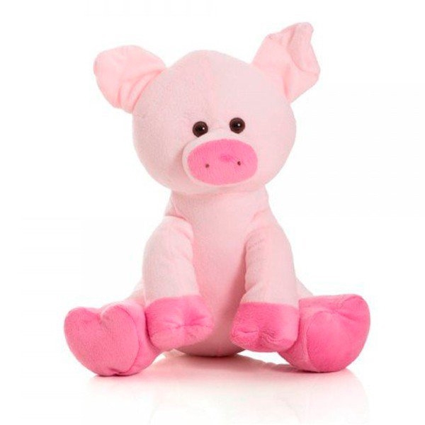 Porquinho de Pelúcia 25 cm - Decoração para Quarto de Bebê