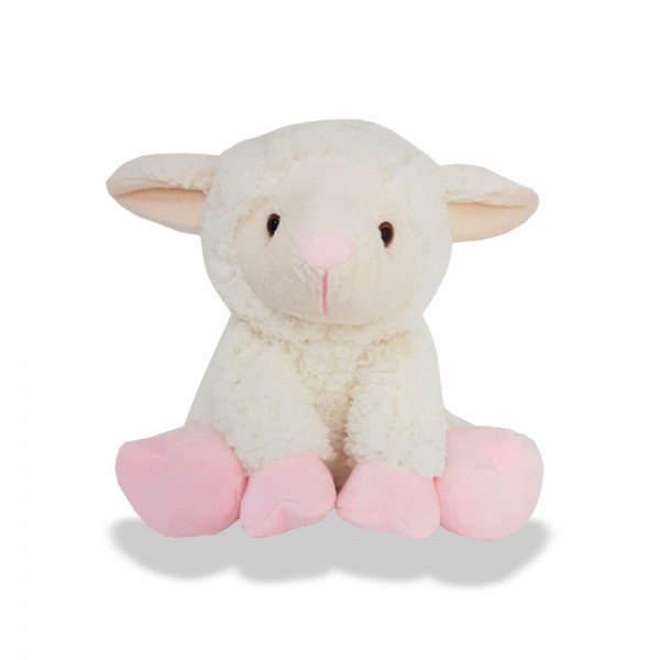 Ovelha de Pelúcia 25 cm - Decoração Rosa para Quarto de Bebê