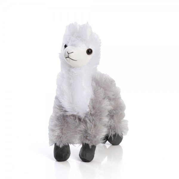 Lhama de pelúcia 28 cm Mika cinza