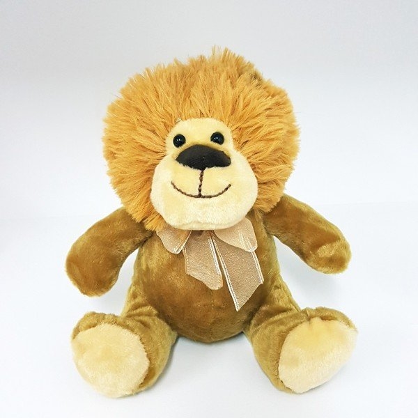 Leão de pelúcia sentado de 21 cm - Little Caramel