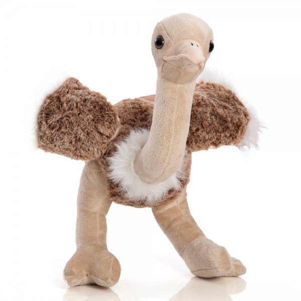 Avestruz de Pelúcia 27 cm - Areia Realista