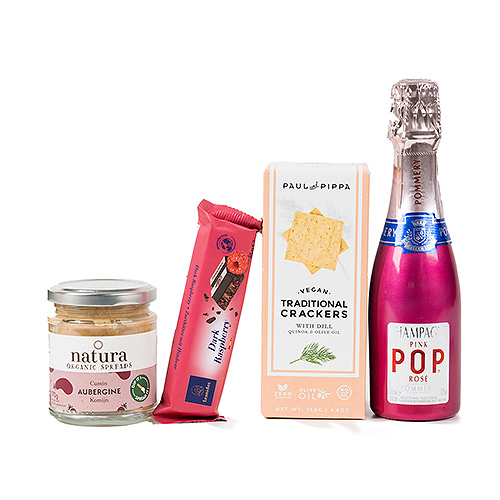 Aperitivo de champanhe rosé