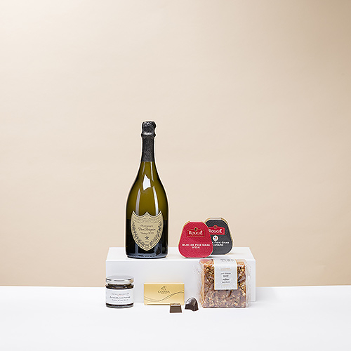 Champanhe Dom Perignon e petiscos gourmet
