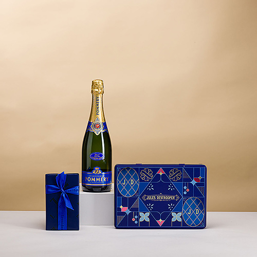 Conjunto de presente de indulgência Pommery Champagne & Sweets