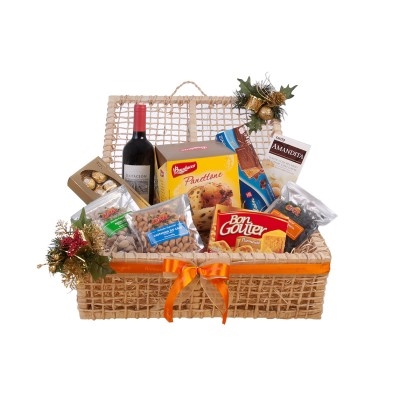 Cesta festiva de presente de Natal