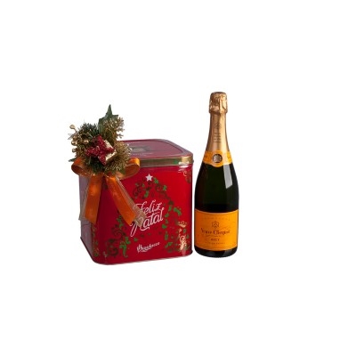 Panetone de férias com champanhe francês