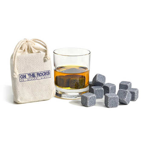 Cubos de gelo de whisky Blue Granite da Bretanha (pacote com 10 cubos)