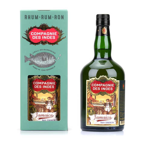 Rum Compagnie des Indes - Força da Marinha - Jamaica 5 anos 57%