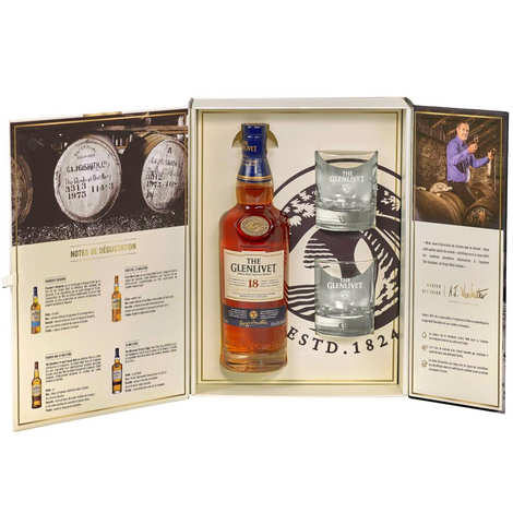 Whisky Glenlivet 18 Anos - Caixa de Presente com 2 Copos