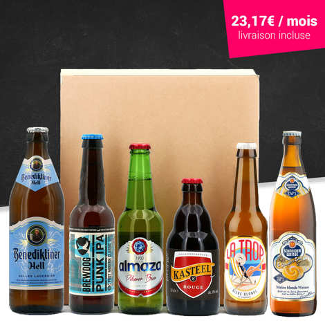 Caixa de degustação de 6 cervejas - assinatura de 6 meses