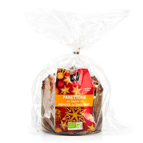 Panetone orgânico com gotas de chocolate 500g