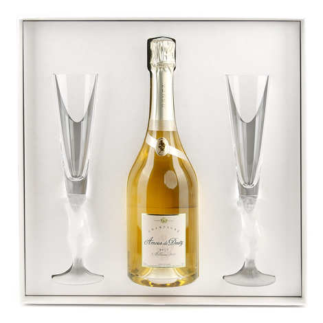 Deutz Champagne Cuvée Amour em estojo para presente com 2 taças