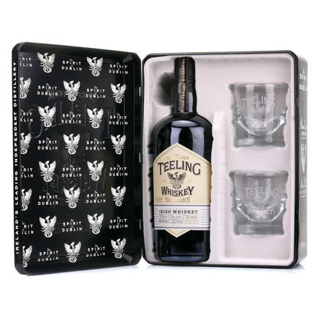 Whiskey Teeling Small Batch - Estojo de metal com 2 copos - 46%