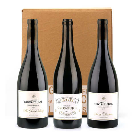 Sortimento de vinhos da Famille Cros Pujol