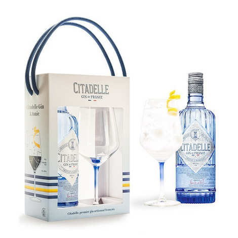 Gin francês Citadelle 44% com 1 copo