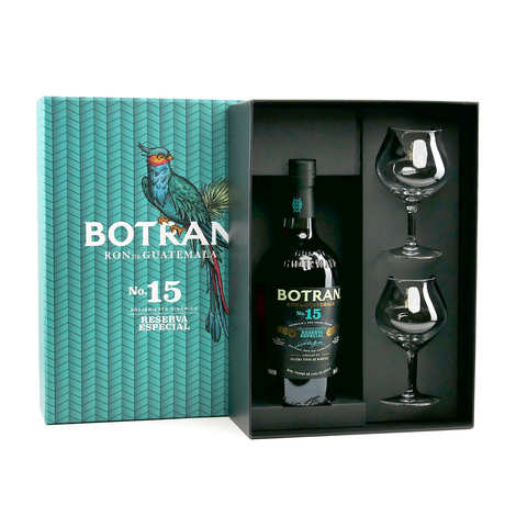 Botran 15 anos - Rum da Guatemala - 40% com 2 copos